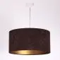 Lampa wisząca HOME 60 brązowa/złota welurowa w stylu glamour | MIRAT. w stylu kolekcja