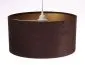 Lampa wisząca HOME 60 brązowa/złota welurowa w stylu glamour | MIRAT. w stylu kolekcja