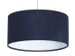 Lampa wisząca HOME 30 granatowa/biała welurowa w kształcie walca | MIRAT.