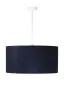 Lampa wisząca HOME 60 granatowa/srebrna welurowa na 1 żarówkę | MIRAT.