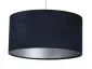 Lampa wisząca HOME 60 granatowa/srebrna welurowa na 1 żarówkę | MIRAT.