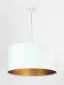 Lampa wisząca HOME 40 biała/złota welurowa polskiej produkcji | MIRAT.
