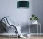 Lampa wisząca HOME 30 zielona/biała welurowa do jadalni | MIRAT.