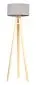Lampa stojąca HOME 40 szara/sosna na trójnogu | MIRAT.