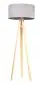 Lampa stojąca HOME 50 szara/sosna z włącznikiem nożnym | MIRAT. w stylu kolekcja
