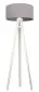 Lampa stojąca HOME 50 szara/biała z włącznikiem nożnym | MIRAT. w stylu  kolekcja