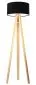 Lampa stojąca HOME 40 czarna/biała/sosna w stylu skandynawskim | MIRAT. w stylu  kolekcja