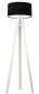 Lampa stojąca HOME 40 czarna/biała welurowa podłogowa | MIRAT. w stylu  kolekcja