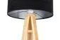 Lampa stojąca HOME 40 czarna/srebrna/sosna na drewnianej podstawie | MIRAT. w stylu  kolekcja