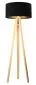 Lampa stojąca HOME 50 czarna/złota/sosna w stylu glamour | MIRAT. w stylu  kolekcja