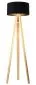 Lampa stojąca HOME 40 czarna/złota/sosna na trójnogu | MIRAT. w stylu  kolekcja