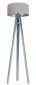 Lampa stojąca HOME 40 szara/srebrna/szara z włącznikiem nożnym | MIRAT.