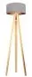 Lampa stojąca HOME 40 szara/złota/sosna w stylu glamour | MIRAT.