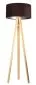 Lampa stojąca HOME 50 brązowa/srebrna/sosna welurowa polska | MIRAT.