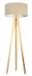 Lampa stojąca HOME 50 beżowa/biała/sosna do sypialni | MIRAT.