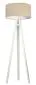 Lampa stojąca HOME 50 beżowa/biała/biała na drewnianej podstawie | MIRAT.