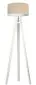 Lampa stojąca HOME 40 beżowa/biała/biała welurowa | MIRAT.