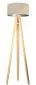 Lampa stojąca HOME 40 beżowa/srebrna/sosna w stylu skandynawskim | MIRAT.