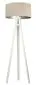 Lampa stojąca HOME 50 beżowa/srebrna/biała w stylu skandynawskim | MIRAT.