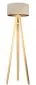 Lampa stojąca HOME 40 beżowa/złota/sosna w stylu glamour | MIRAT.