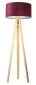 Lampa stojąca HOME 50 bordowa/biała/sosna z włącznikiem nożnym | MIRAT.