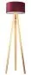 Lampa stojąca HOME 40 bordowa/biała/sosna do salonu | MIRAT.