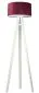 Lampa stojąca HOME 40 bordowa/biała/biała welurowa | MIRAT.