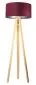 Lampa stojąca HOME 50 bordowa/srebrna/sosna podłogowa | MIRAT.