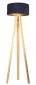 Lampa stojąca HOME 40 granatowa/złota/sosna w stylu glamour | MIRAT.