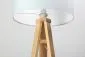 Lampa stojąca HOME 50 biała/sosna do salonu | MIRAT.