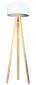 Lampa stojąca HOME 40 biała/srebrna/sosna na trójnogu | MIRAT.