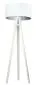 Lampa stojąca HOME 50 biała/srebrna/biała z włącznikiem nożnym | MIRAT.
