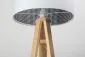 Lampa stojąca HOME 50 biała/pepitka/sosna z włącznikiem nożnym | MIRAT.