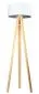 Lampa stojąca HOME 40 biała/pepitka/sosna na trójnogu | MIRAT.