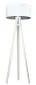 Lampa stojąca HOME 50 biała/pepitka/biała na trójnogu | MIRAT.