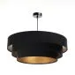 Lampa wisząca TRIO czarna/złota welurowa polskiej produkcji | MIRAT. w stylu  kolekcja