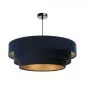Lampa wisząca TRIO granatowa/złota welurowa nowoczesna | MIRAT. w stylu  kolekcja