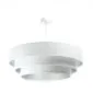 Lampa wisząca TRIO biała/srebrna w stylu glamour do jadalni | MIRAT. w stylu kolekcja