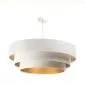 Lampa wisząca TRIO biała/złota welurowa do jadalni | MIRAT. w stylu  kolekcja