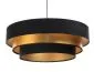 Lampa wisząca TRIO MIX czarna/złota z potrójnym abażurem | MIRAT. w stylu  kolekcja