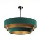 Lampa wisząca TRIO MIX zielona/złota symetryczna w kształcie walca | MIRAT. w stylu  kolekcja
