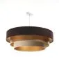 Lampa wisząca TRIO MIX brązowa/złota/beżowa welurowa na 1 żarówkę | MIRAT. w stylu  kolekcja