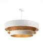Lampa wisząca TRIO MIX biała/złota welurowa symetryczna | MIRAT. w stylu  kolekcja