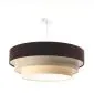Lampa wisząca TRIO MIX brązowa/beżowa/biała z potrójnym abażurem | MIRAT. w stylu  kolekcja
