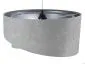 Lampa wisząca GEMSTONE szara/srebrna welurowa asymetryczna | MIRAT. w stylu  kolekcja
