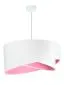 Lampa wisząca GEMSTONE WHITE biała/różowa welurowa nowoczesna | MIRAT. w stylu kolekcja