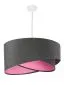 Lampa wisząca GEMSTONE GRAY grafitowa/różowa do pokoju dziecięcego | MIRAT. w stylu  kolekcja