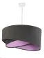 Lampa wisząca GEMSTONE GRAY grafitowa/fioletowa pokryta welurem | MIRAT. w stylu  kolekcja