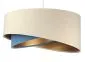 Lampa wisząca BEIGE beżowa/niebieska/złota do salonu | MIRAT. w stylu  kolekcja