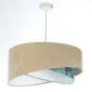 Lampa wisząca EMBLEM beżowa/biała trzykolorowa asymetryczna | MIRAT. w stylu  kolekcja